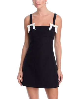Satin Sleeveless Bow Mini Dress - Exclusive