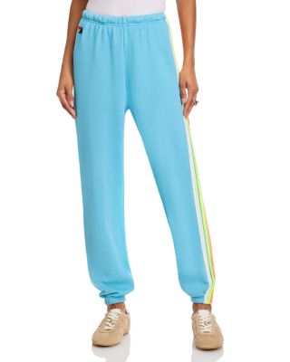 Rainbow-Stripe Sweatpants in Magenta/Orange/Yellow