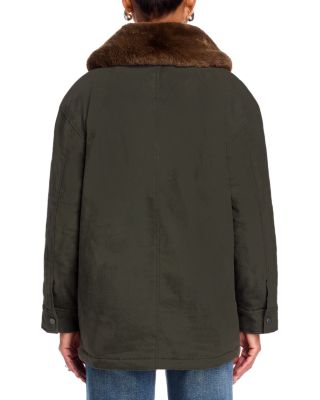 Tessuto Faux Fur Collar Jacket