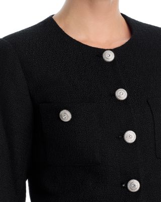 Tweed Rhinestone Button Jacket - Exclusive