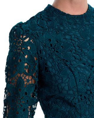 Lace Long Sleeve Flounce Mini Dress - Exclusive