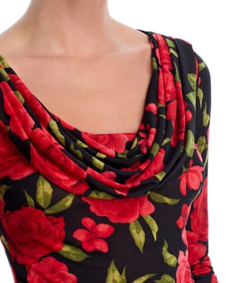 Rose Jersey Scoop Neck Top - Exclusive