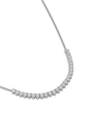 Graduated Diamond Necklace in 14K White Gold, 2.0 tcw