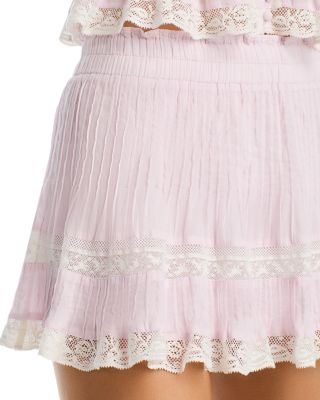 Gloriana Pleated Lace Trim Skirt