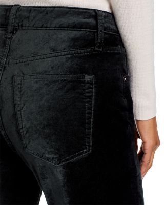 The Reboot Velveteen High Rise Jeans in Green Smoke Velvet