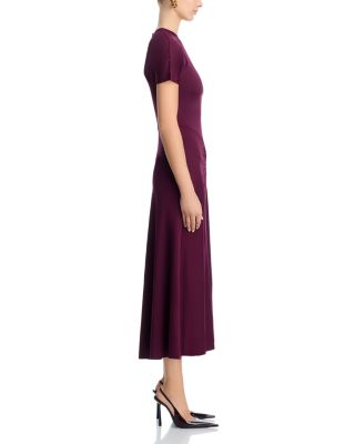 Gathered Waist Midi T-Shirt Dress