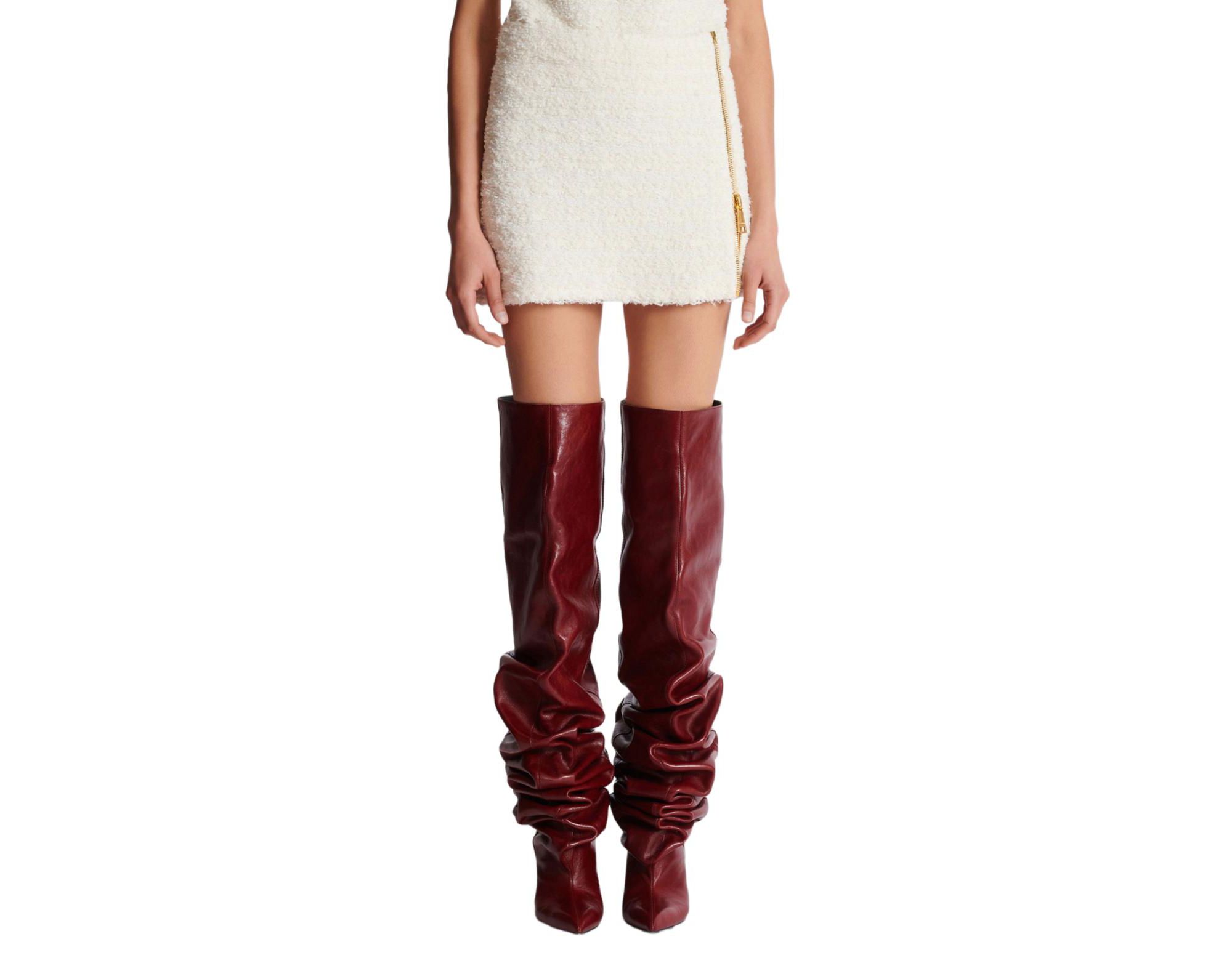 Short Zipped Tweed Skirt - Image 1