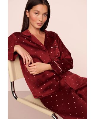 Eberjey x Lily Aldridge Inez Printed Washable Silk Long Pajama Set