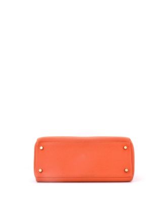  Kelly 28 Handbag Orange Togo with Gold Hardware