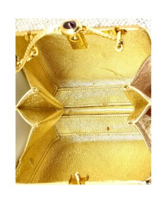  Small Chain Minaudiere Box Clutch Crystal