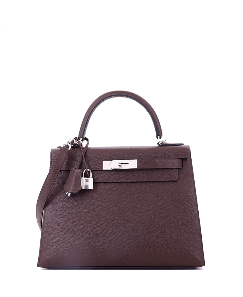 PRE-OWNED HERMES Pre-owned Hermes Kelly 28 Handbag Verso Epsom With Palladium Hardware