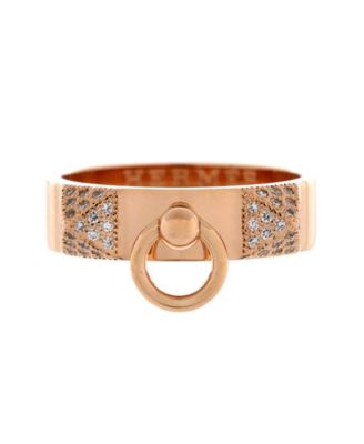  Small Collier de Chien Ring 18K Rose Gold and Diamonds