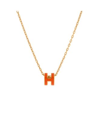  Mini Pop H Pendant Chain Necklace Metal and Enamel