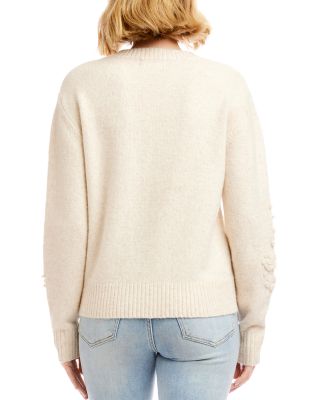 Hand Embroidered Flower Detail Sweater