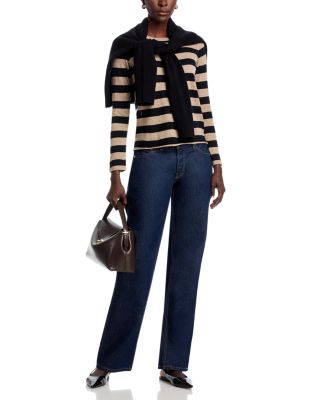 Cashmere Stripe Long Sleeve Sweater