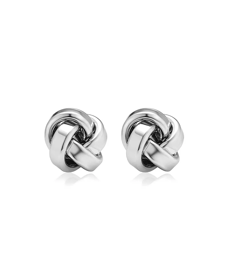 Oradina Sterling Silver Eternal Knot Studs