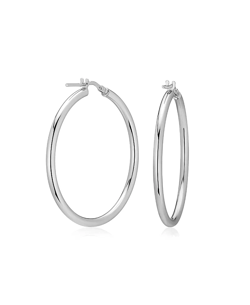 Oradina Sterling Silver Everyday Hoops