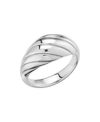  Sterling Silver Swirl Dome Ring