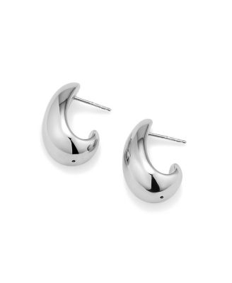  Sterling Silver Contour Drop Earrings