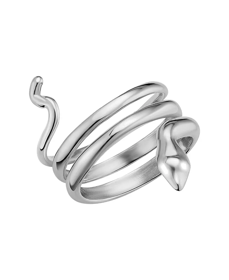 Oradina Sterling Silver Snake Wrap Ring