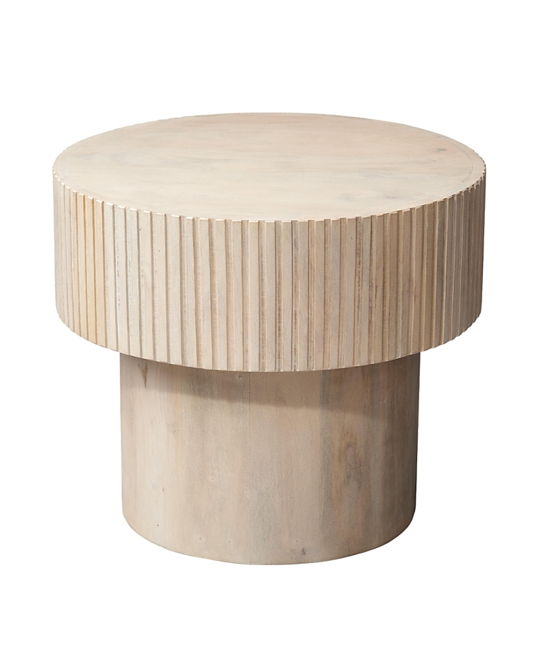 Jamie Young Notch Round Side Table In Brown