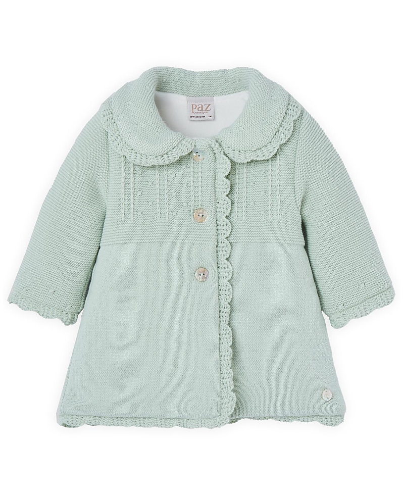 Paz Rodriguez Girls' Newborn Erizos Coat - Baby In Green