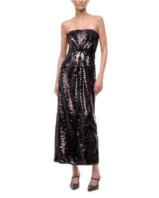 Strapless Paillette Dress