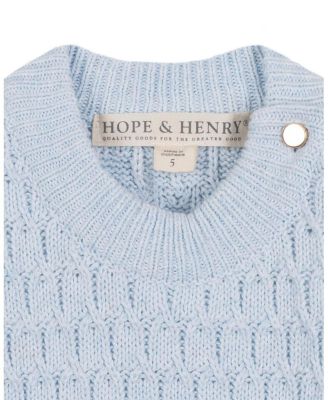  Girls' Organic Puff Sleeve Sweater Dress - Little Kid, Big Kid