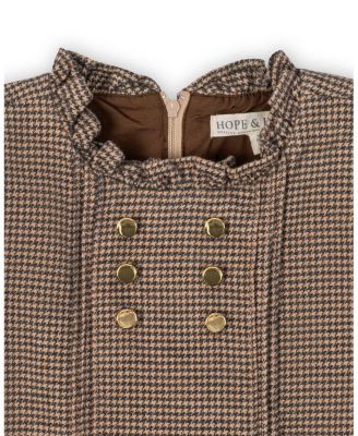 Girls' Organic Ruffle Collar Pintuck Drop Waist Dress - Little Kid, Big Kid