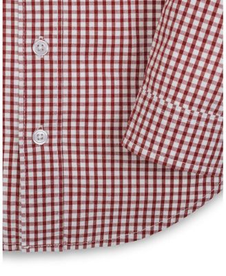 Boys' Organic Stretch Poplin Long Sleeve Button Down Shirt - Big Kid