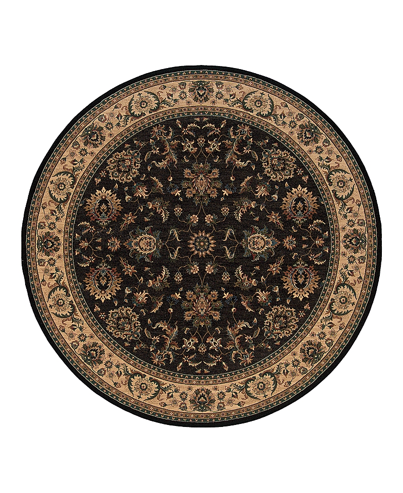 Oriental Weavers Ariana 311k Round Area Rug 8'0 X 8'0 In Black