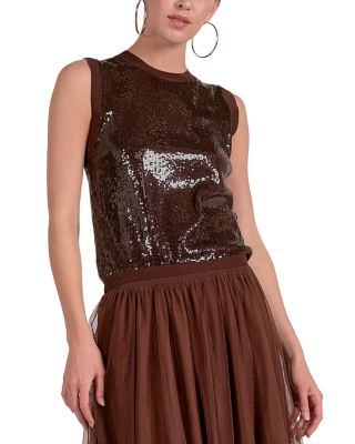 Sequinned Tank Top