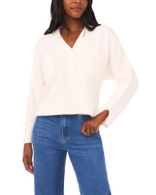 V Neck Split Cuff Cardigan