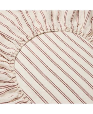  Kemptown Stripe Linen Fitted Sheet, Full