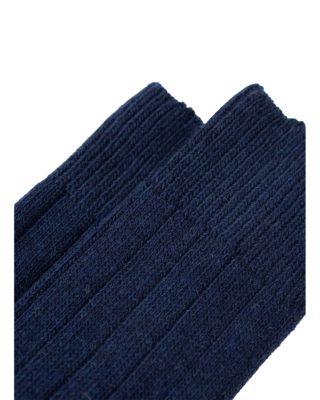 Cashmere Blend Ribbed Crew Socks - Exclusive