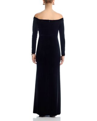 Off-the-Shoulder Velvet Gown - Exclusive