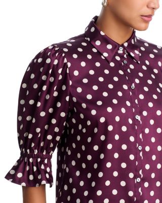 Camille Polka Dot Silk Blouse