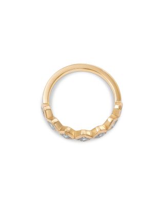 Luxe Collection Certified Lab Grown Diamond Assher Cut Band in 14K Yellow Gold, 1.0 tcw