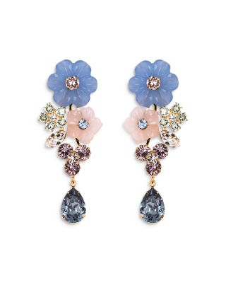 Palmina Gemstone & Crystal Flower Statement Earrings