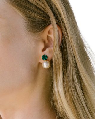 Ines Crystal & Imitation Pearl Drop Earrings 
