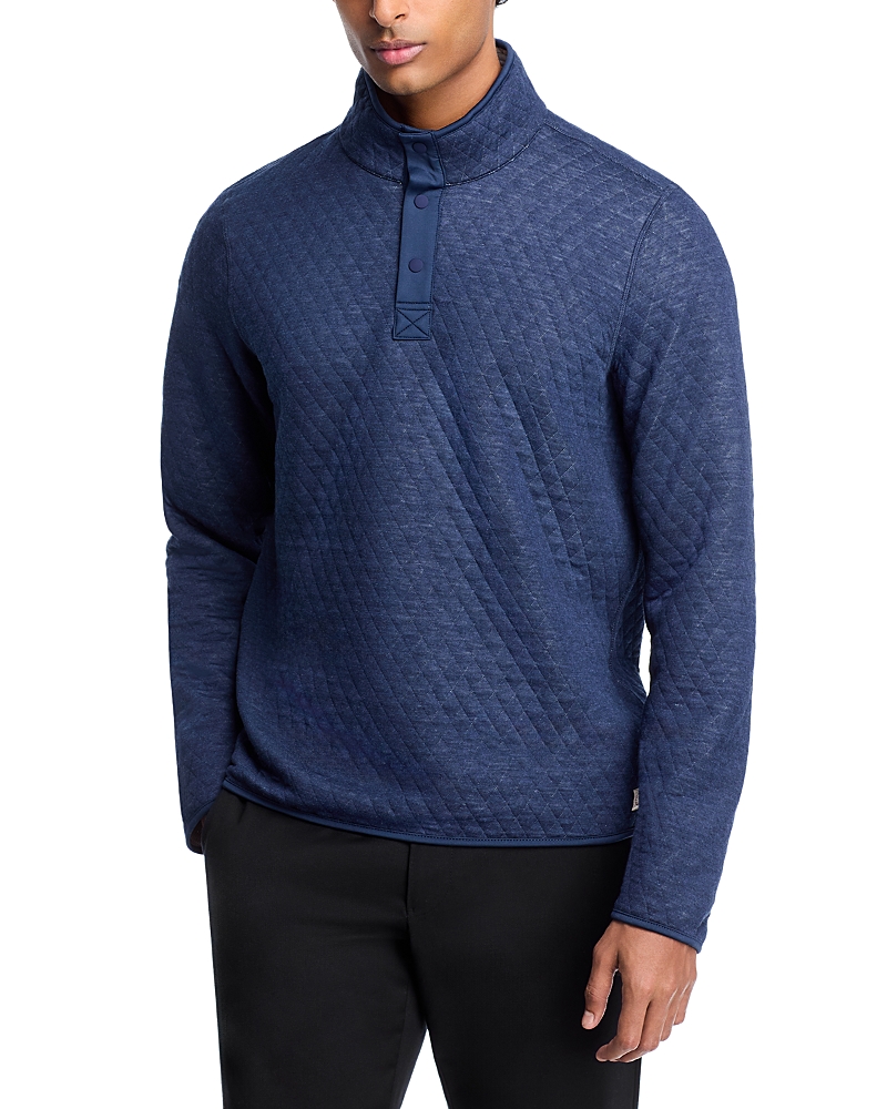 Marine Layer Corbet Reversible Quilted Pullover In Multi