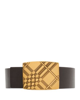 Men's Reversible Engraved Check Belt