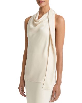 Fluid Satin Scarf Top