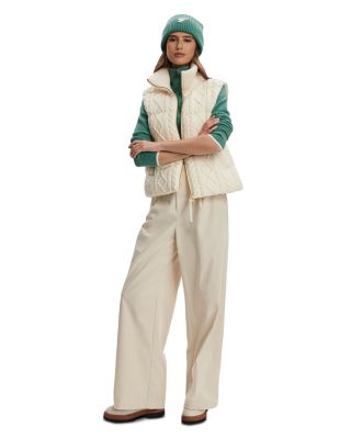 Irina Cable Knit Puffer Vest