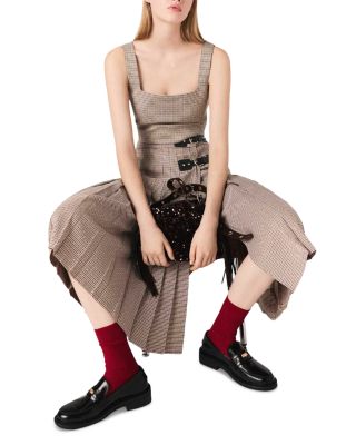 Leligora Houndstooth Crop Top