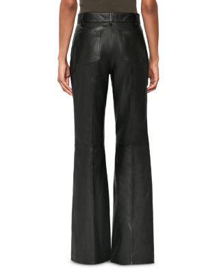Priya Leather Flare Trousers