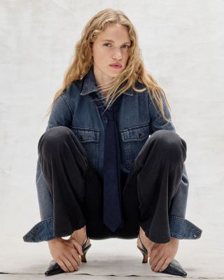 Featherweight Logan High Rise Wide Leg Jeans in Black