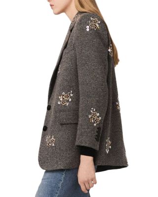 Vivron Embroidered Herringbone Jacket