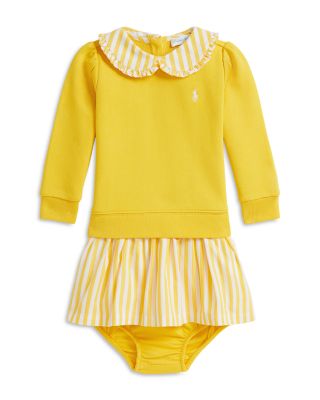 Girls' Striped Loopback Fleece Dress & Bloomer - Baby
