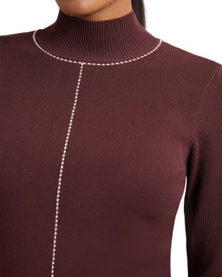 Kya Funnel Neck Stitch Front Sweater